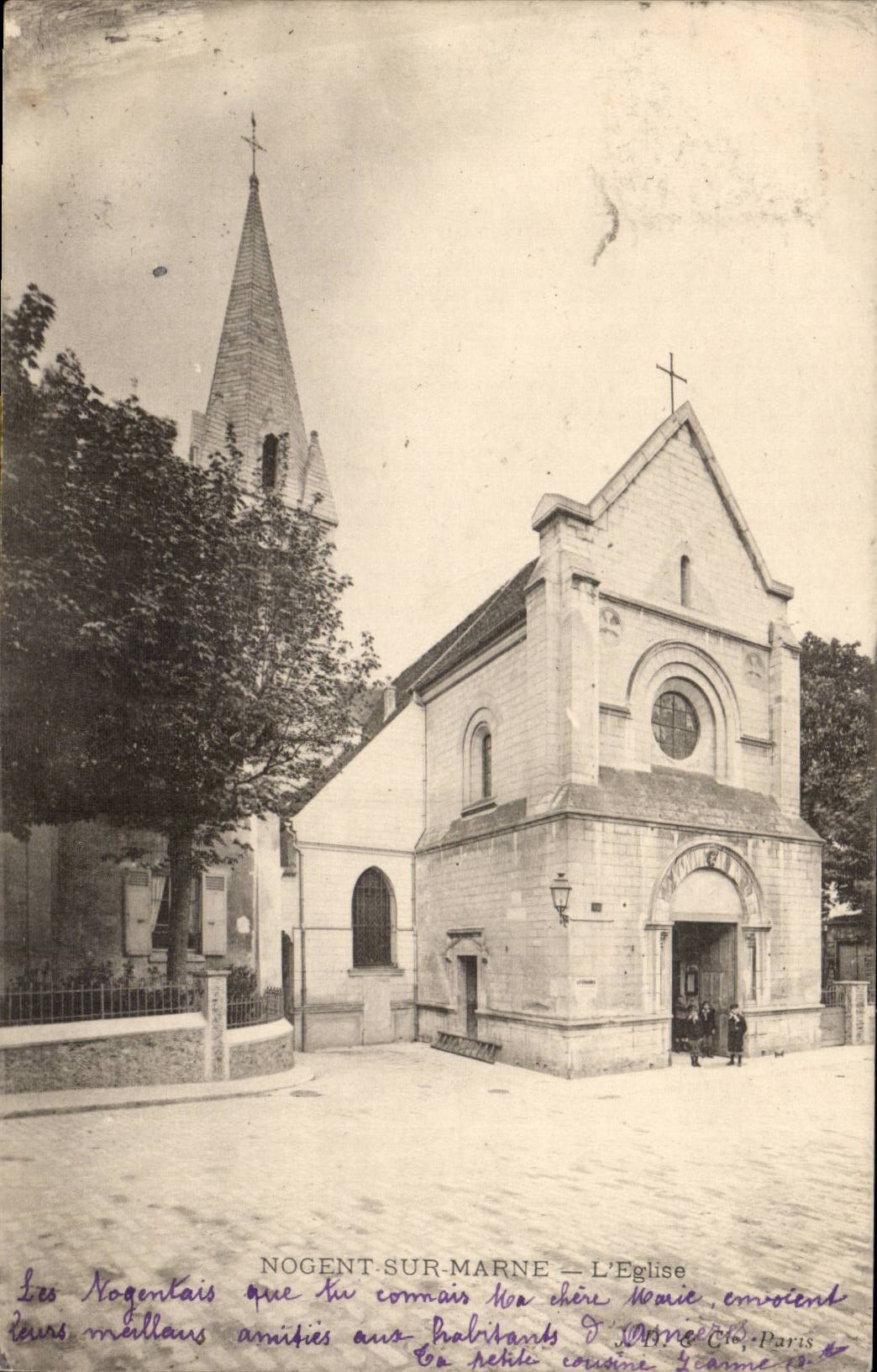 Nogent on the Marne CPA the church