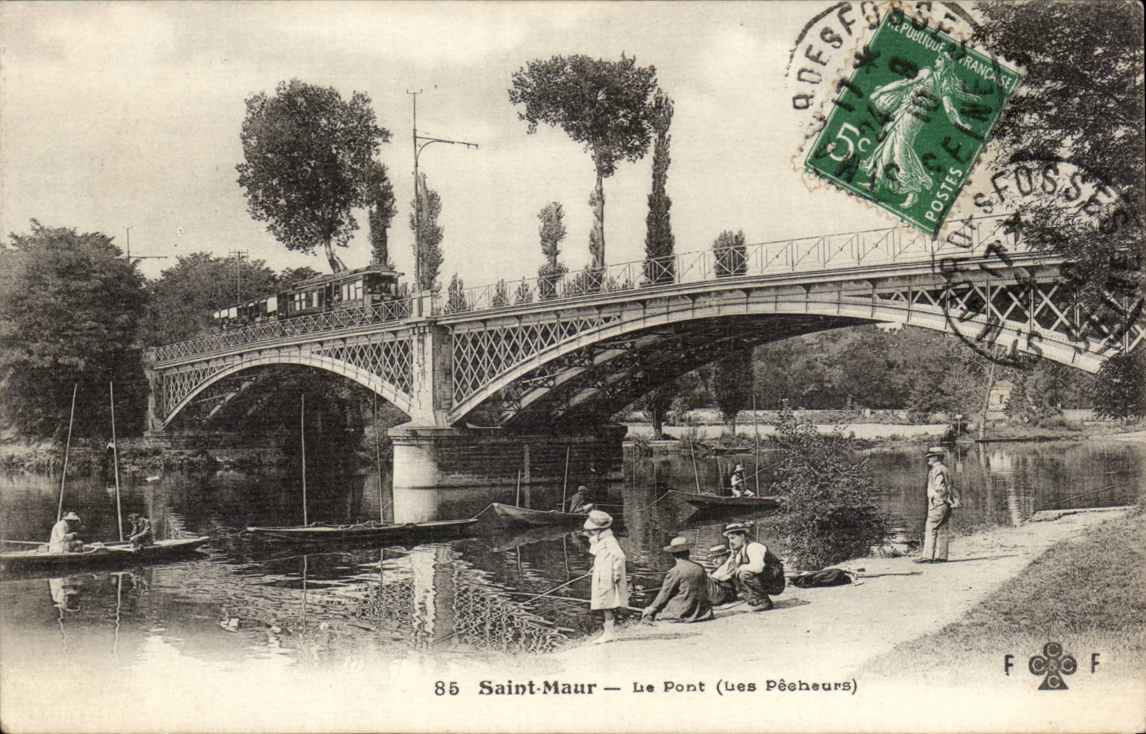 Saint Maur CPA the bridge (the sinners train)