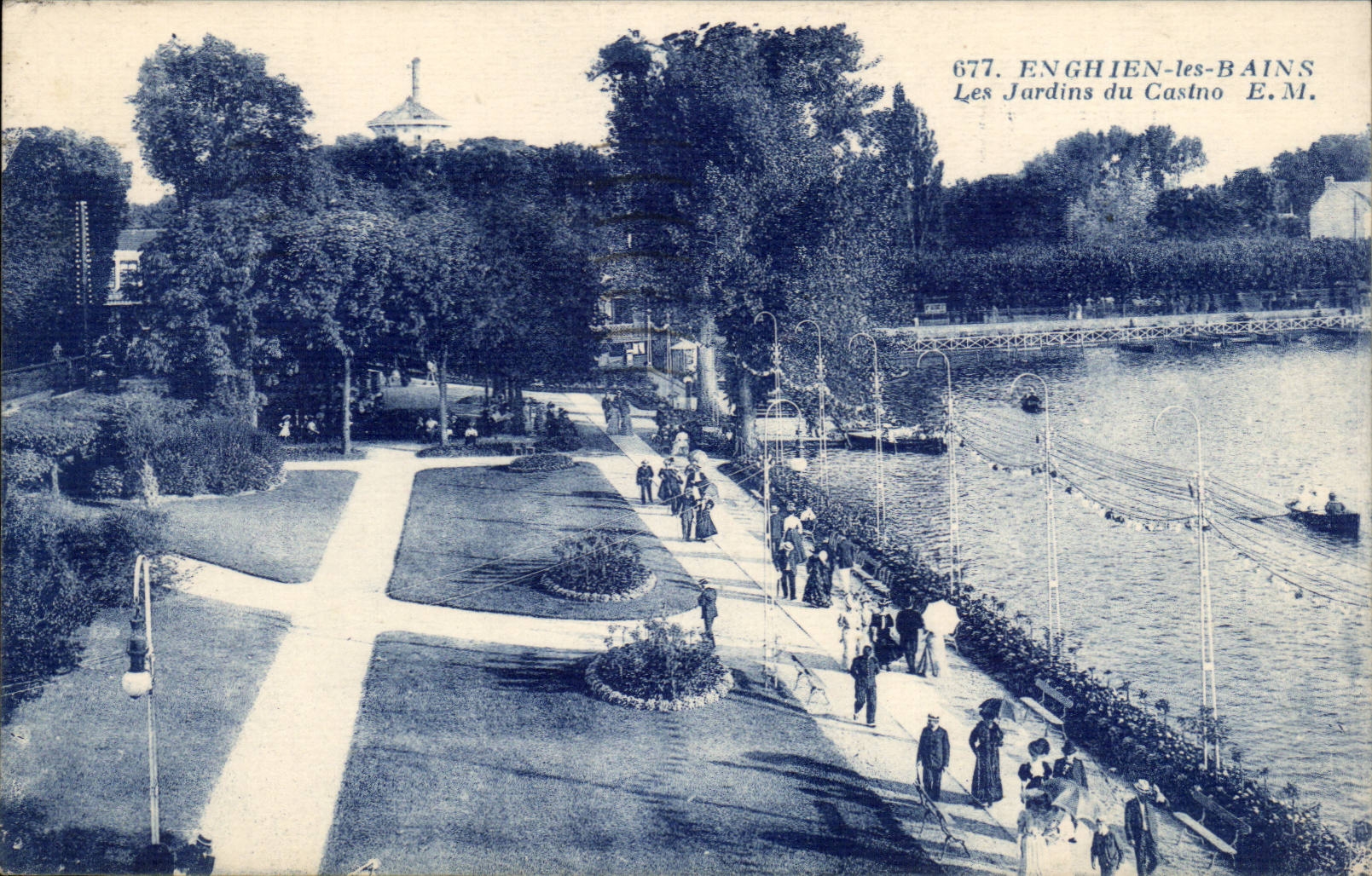 Enghien les Bains CPA gardens of the lake