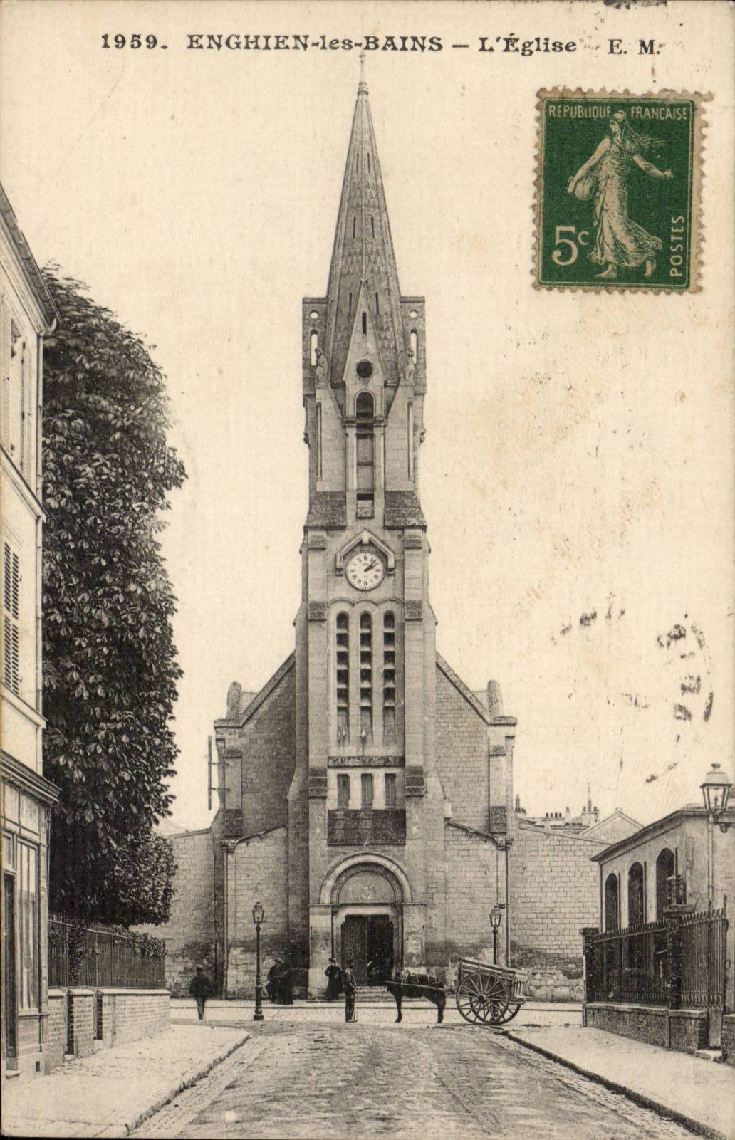 Enghien les Bains CPA the church