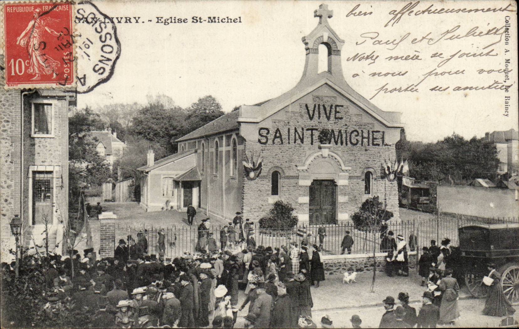 CPA Gargan Livry Church St Michel (Mcihel Lives Saint)