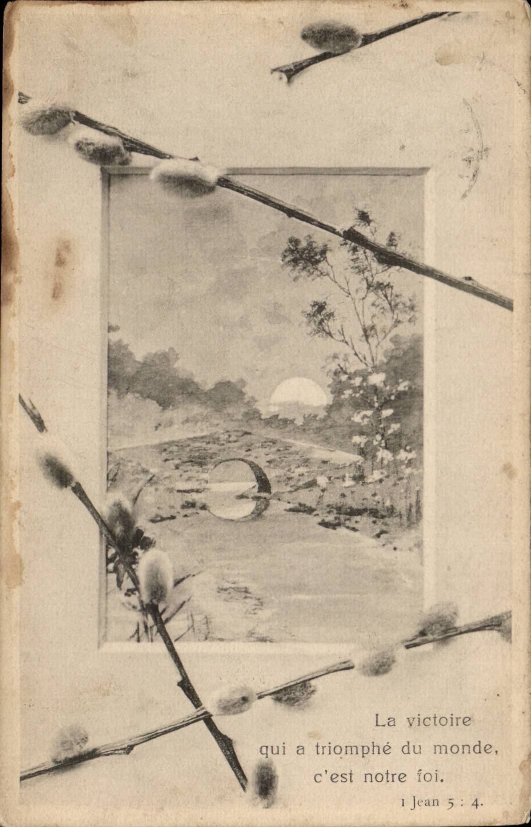 CPA Militaria the victory which has triumph of the world it is our faith