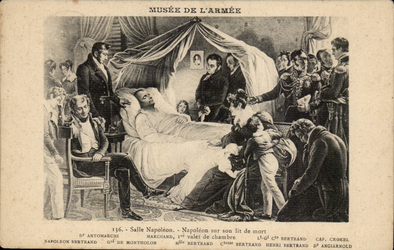 CPA Militaria Museum of the army Napoleon Room On his bed of death