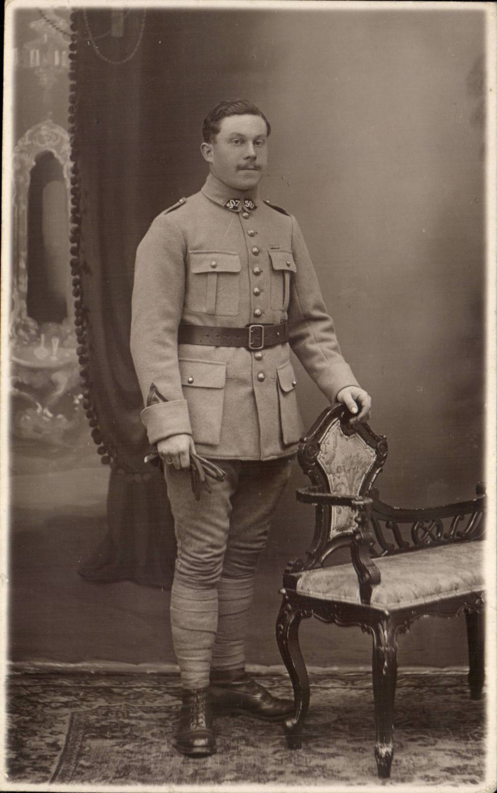 Real photo Soldier militaria (dest Masseron Court cheverny Dormouse and expensive)