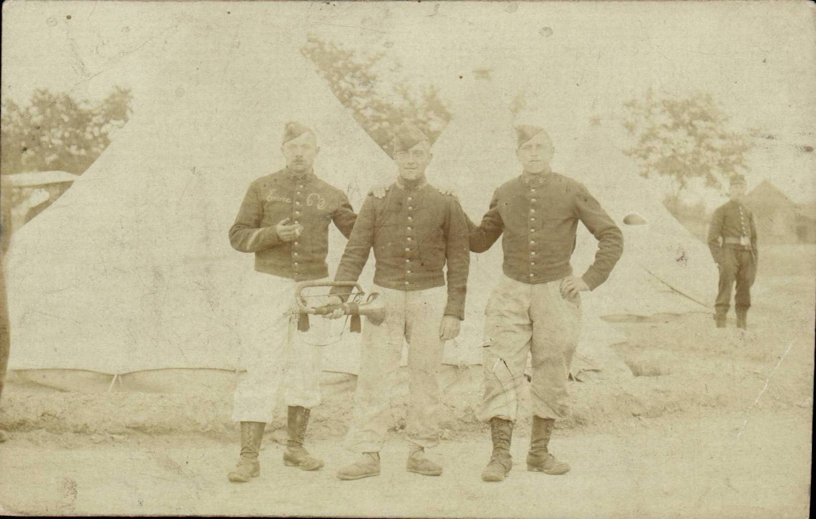 Real photo Soldiers militaria Charles Roger