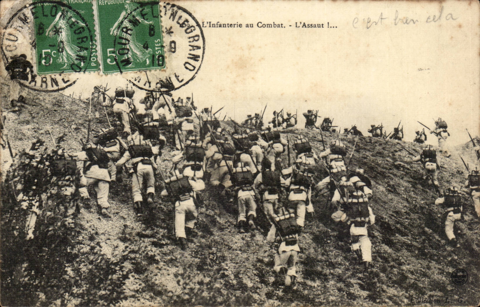Militaria - Infantrie mit dem Kampf - der Angriff - Alice Lefort hat Presles - CPA