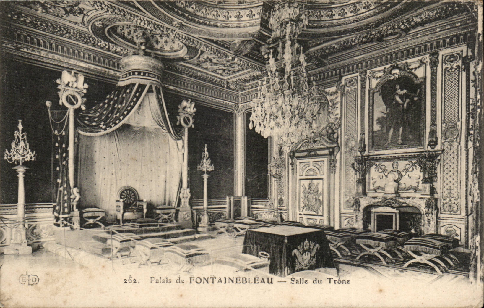 Fontainebleau - Throne room - CPA