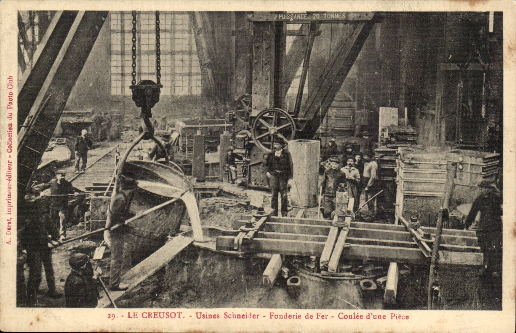 Creusot - Schneider Factories - Ironworks - Run of a part - CPA