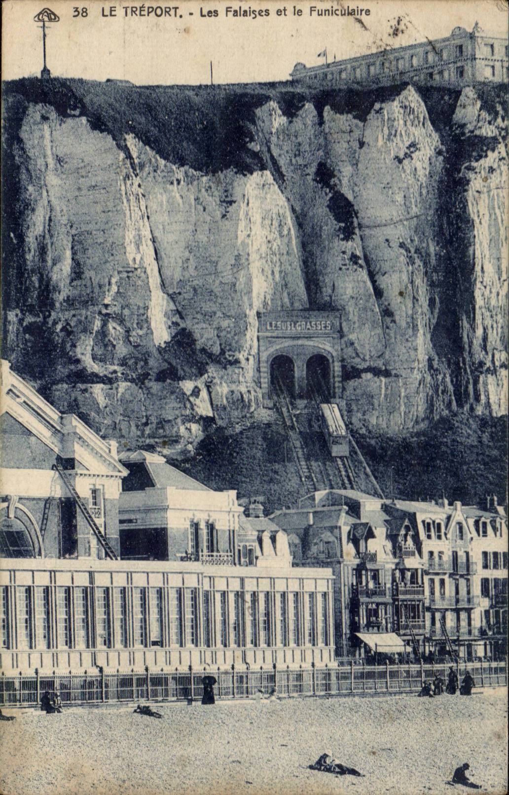 Treport - Klippen und das funikulare - CPA