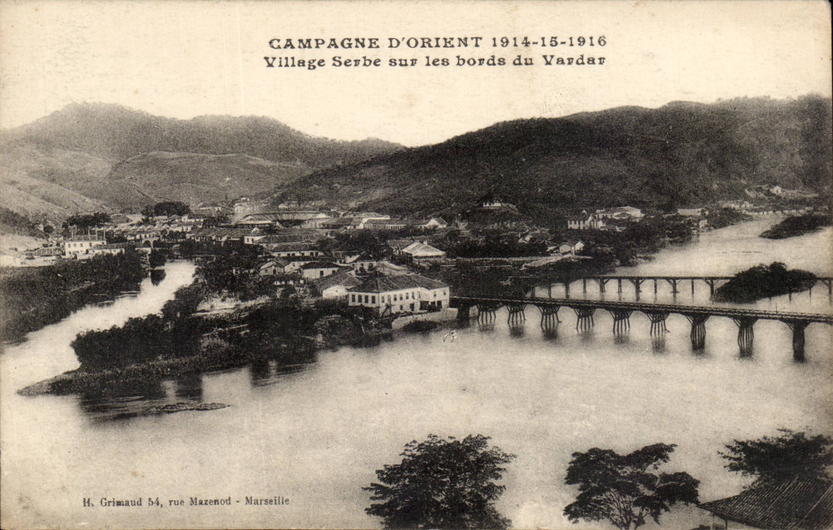 Serb village on the edges of Vardar - War 1914 1915 - Eastern Europe campaign - CPA