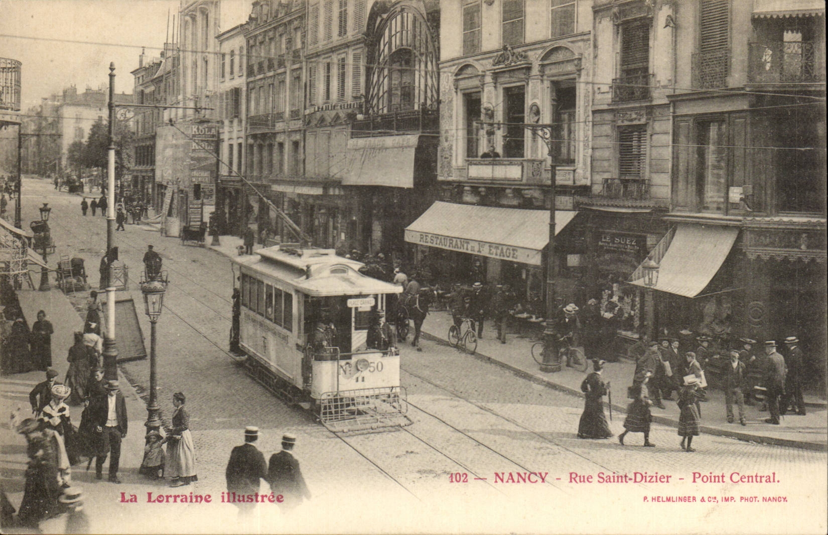 Nancy - Rue Saint Dizier - Point Central - tramway CPA