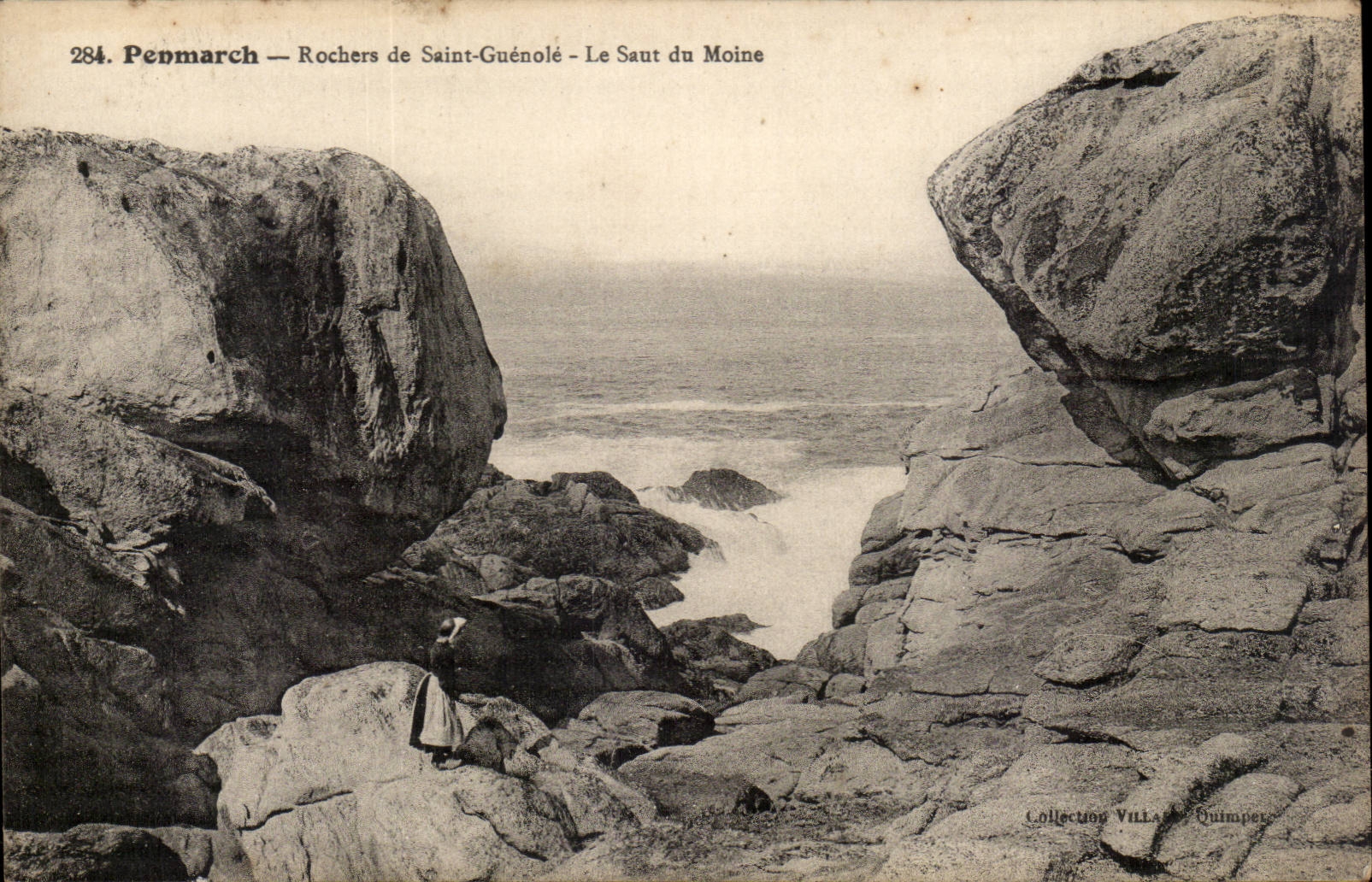 Penmarch - Rocks of Guenole saint - the Jump of the Monk - CPA