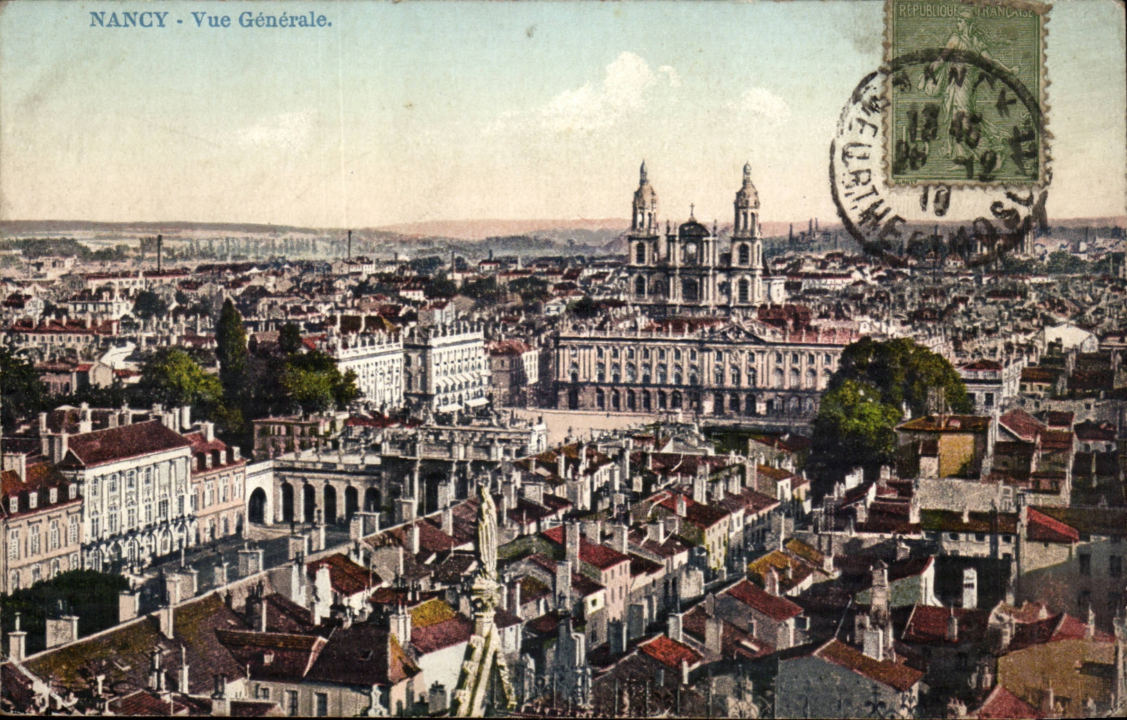 Nancy - Vue Generale - CPA 