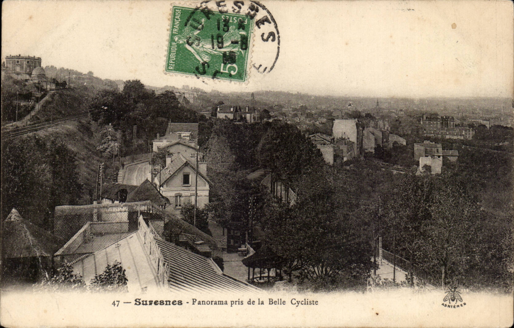 Suresnes CPA Panorama genommen von schonem der Radfahrer