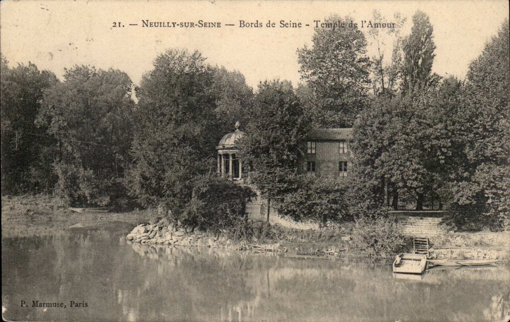 Neuilly sur Seine CPA Bords de Seine Temple de l'amour