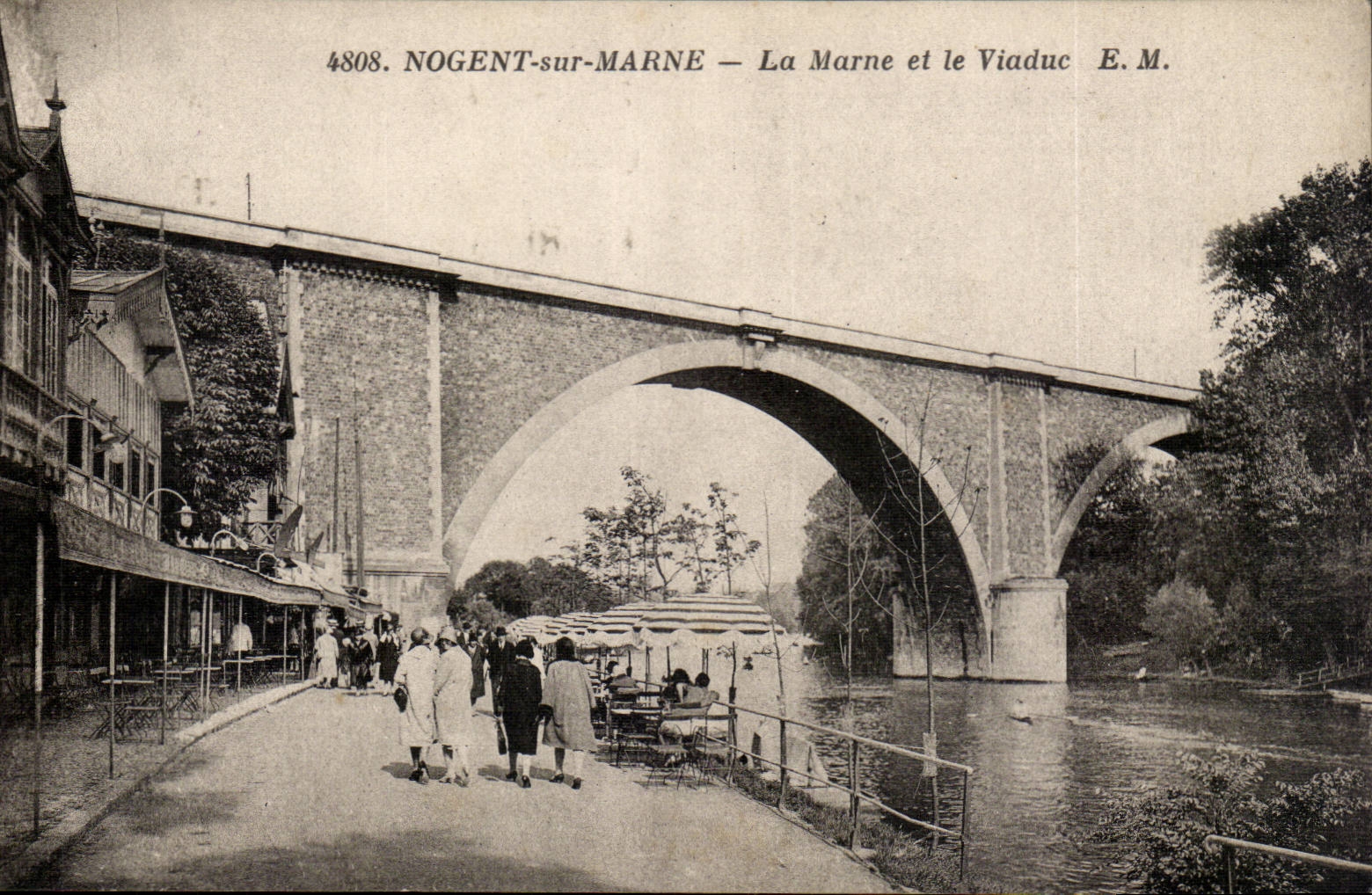 Nogent on the Marne CPA marl and the viaduct