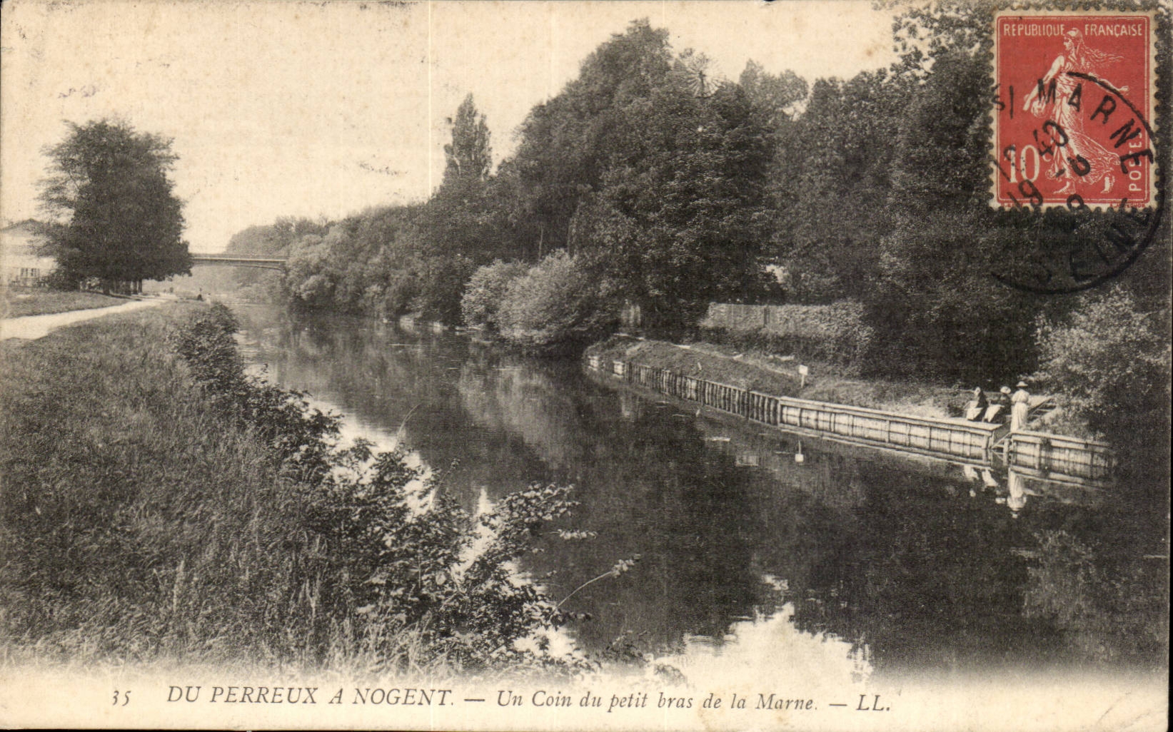Of Perreux Nogent CPA a corner of the small arm of the Marne has