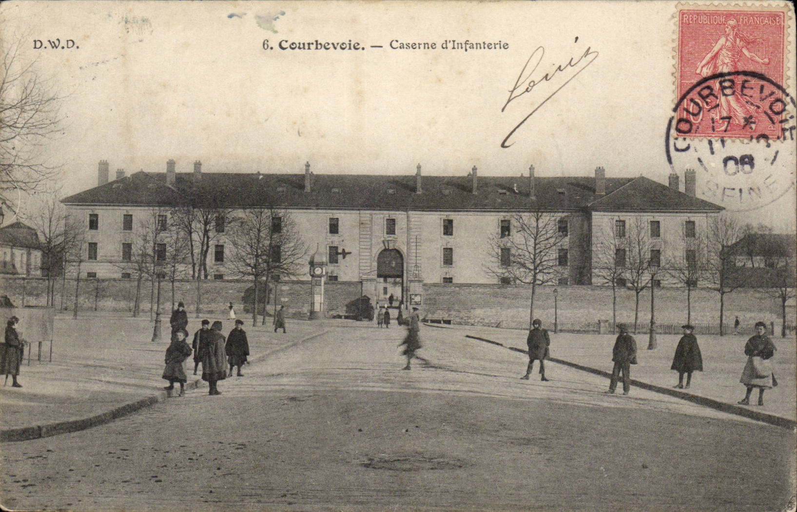 Courbevoie CPA Kasernen der Infanterie