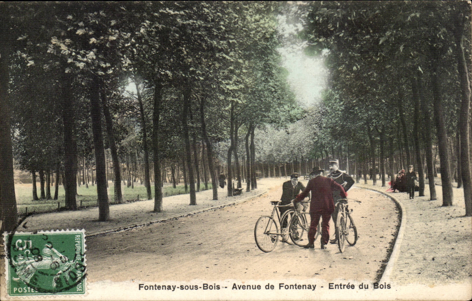 Fontenay under Wood CPA Which occurred of Fontenay Entrance of wood (cycle cyclists bicycle)