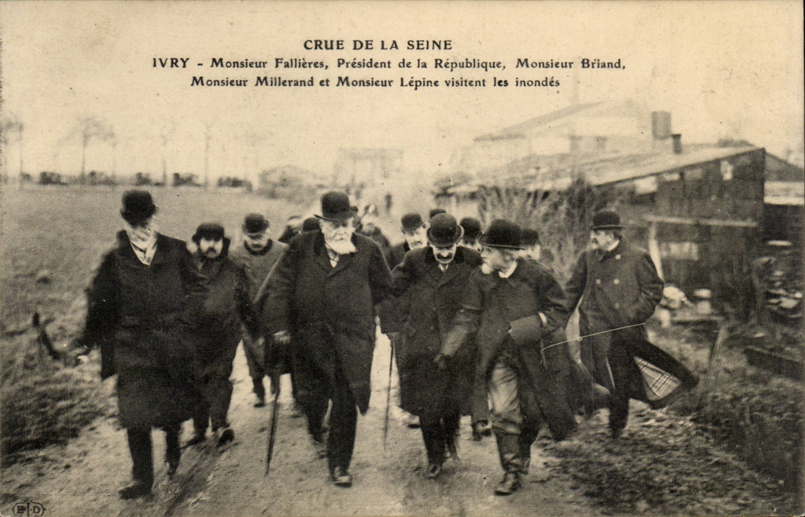 Raw CPA of the Seine Ivry Monieur Fallieres President of the Republic Briand Millerand Lepine TOP