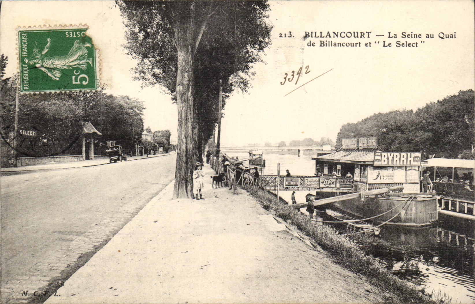 Billancourt CPA the Seine with the quay of Billancourt and SElect