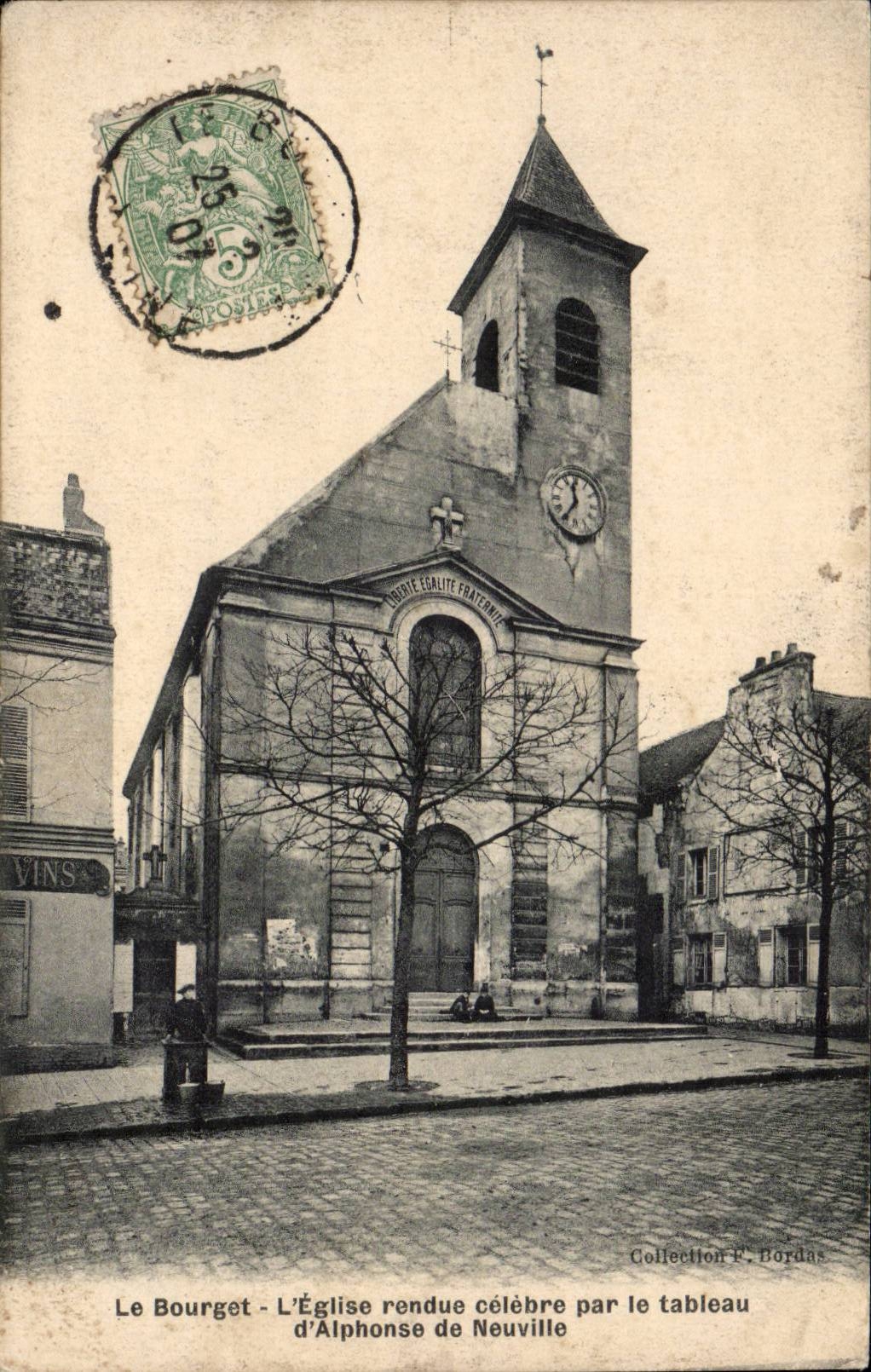 Le Bourget CPA the church made famous for the table of Alphonse de Neuville
