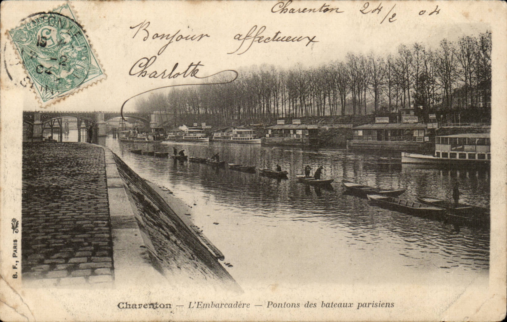 Charenton CPA the landing stage Let us bridge Parisian boats