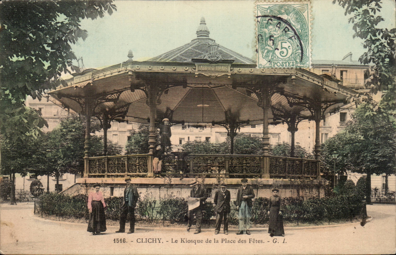Clichy CPA the kiosk and the place of the festivals