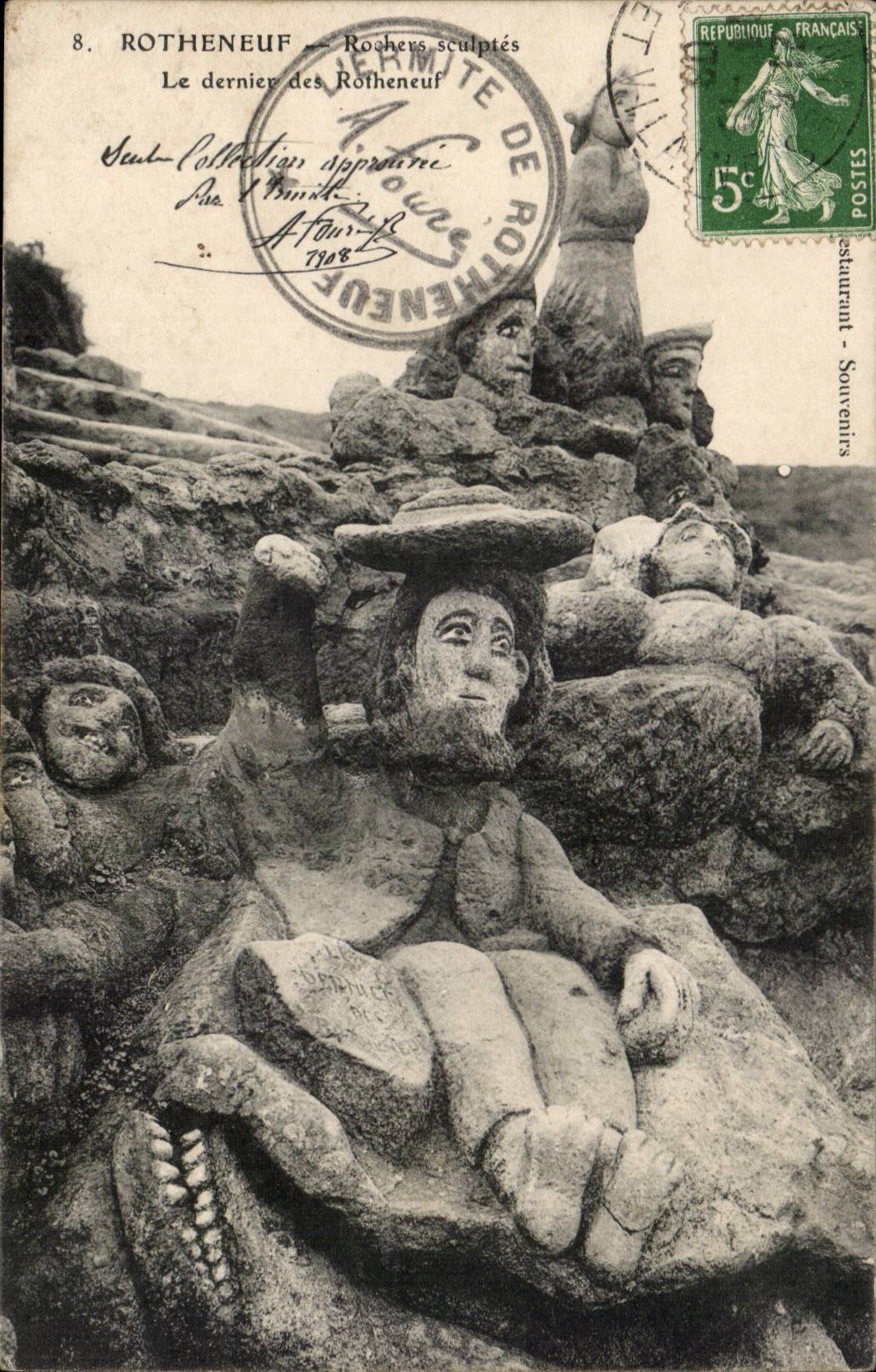 Rotheneuf CPA Rochers carve the last of Rotheneuf