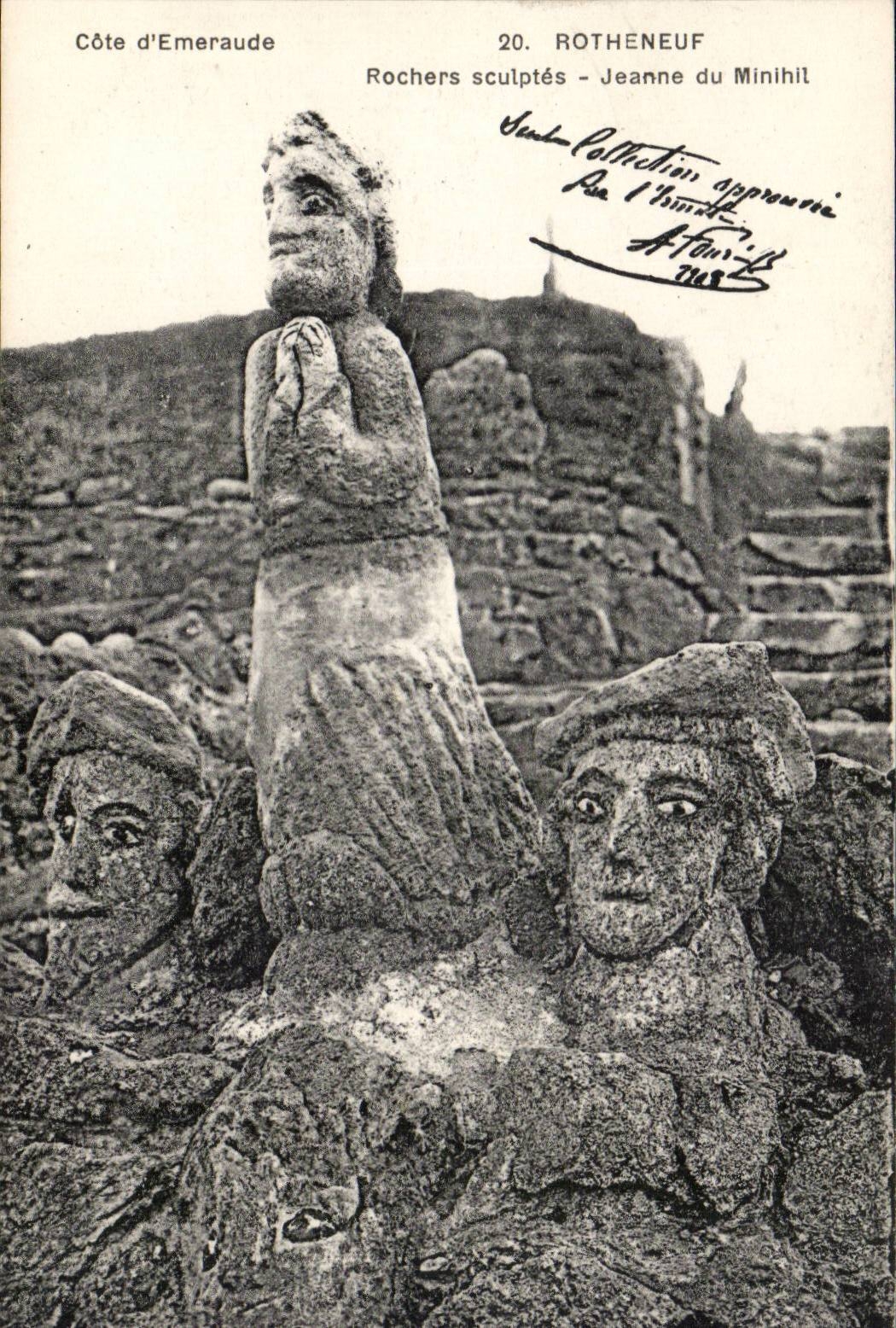 Rotheneuf CPA Rochers schnitzen Jeanne von Minihil