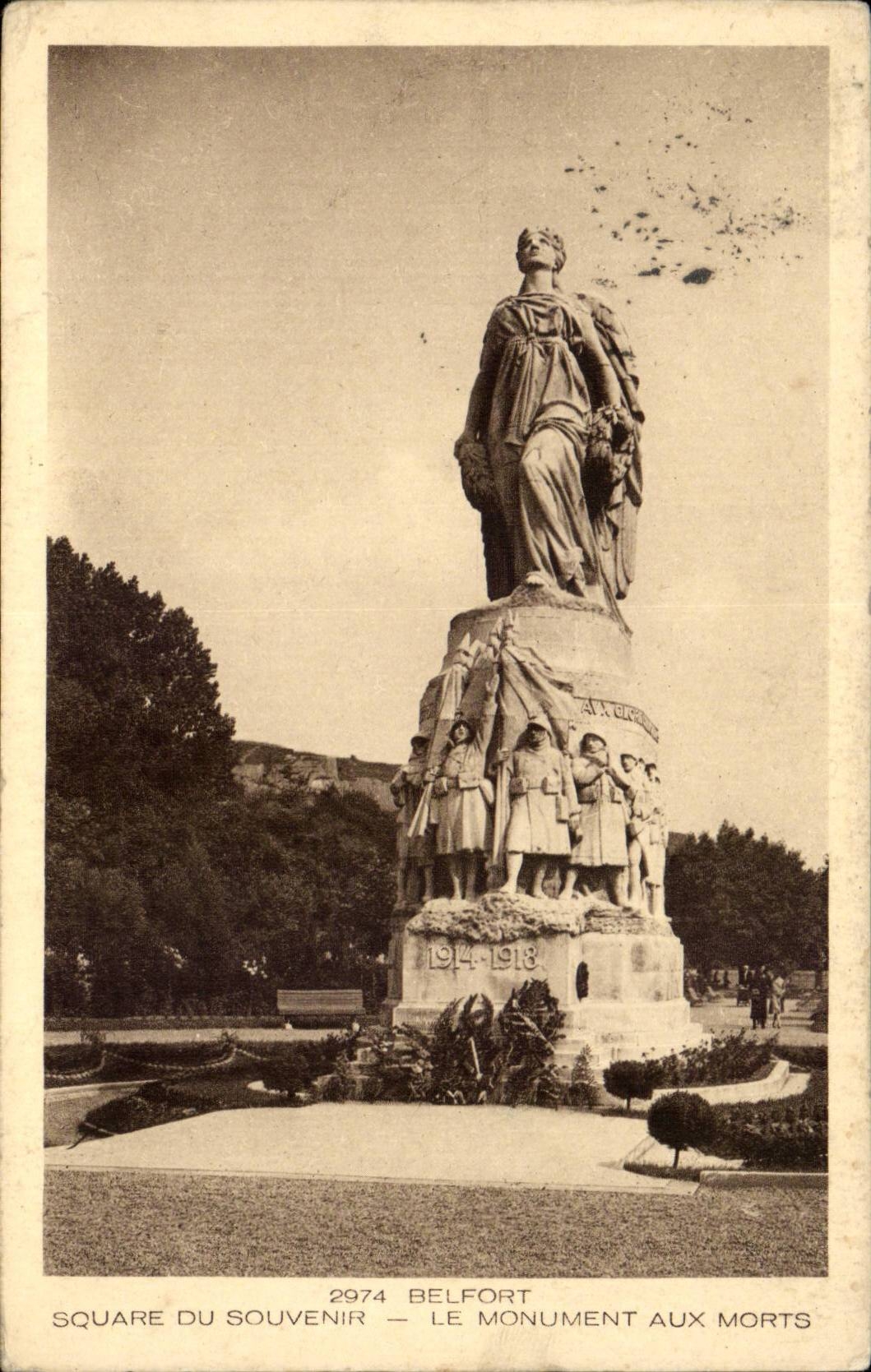 Belfort CPA Public garden of the memory War memorial