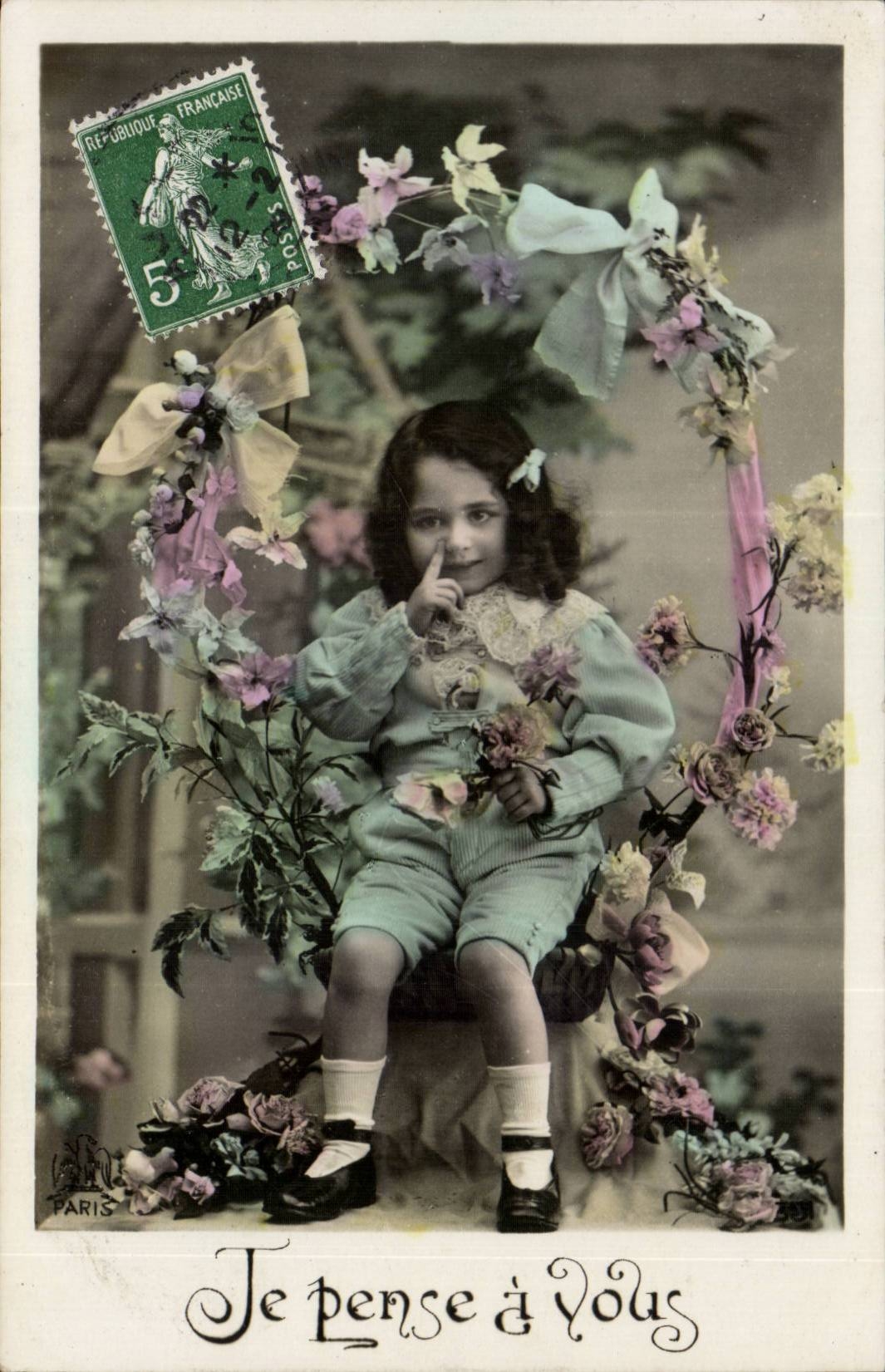 CPA Phantasie-Madchen das ich denke hat Sie