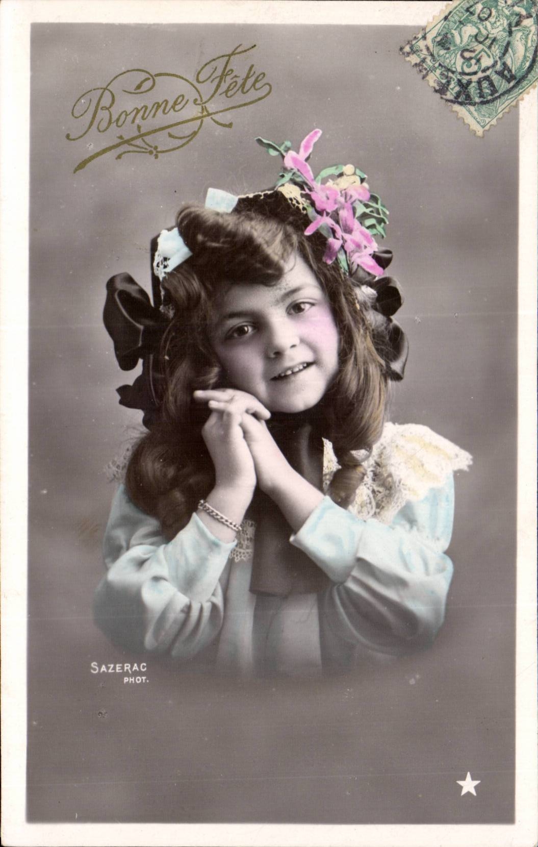 CPA Phantasie-gutes Kind feiert