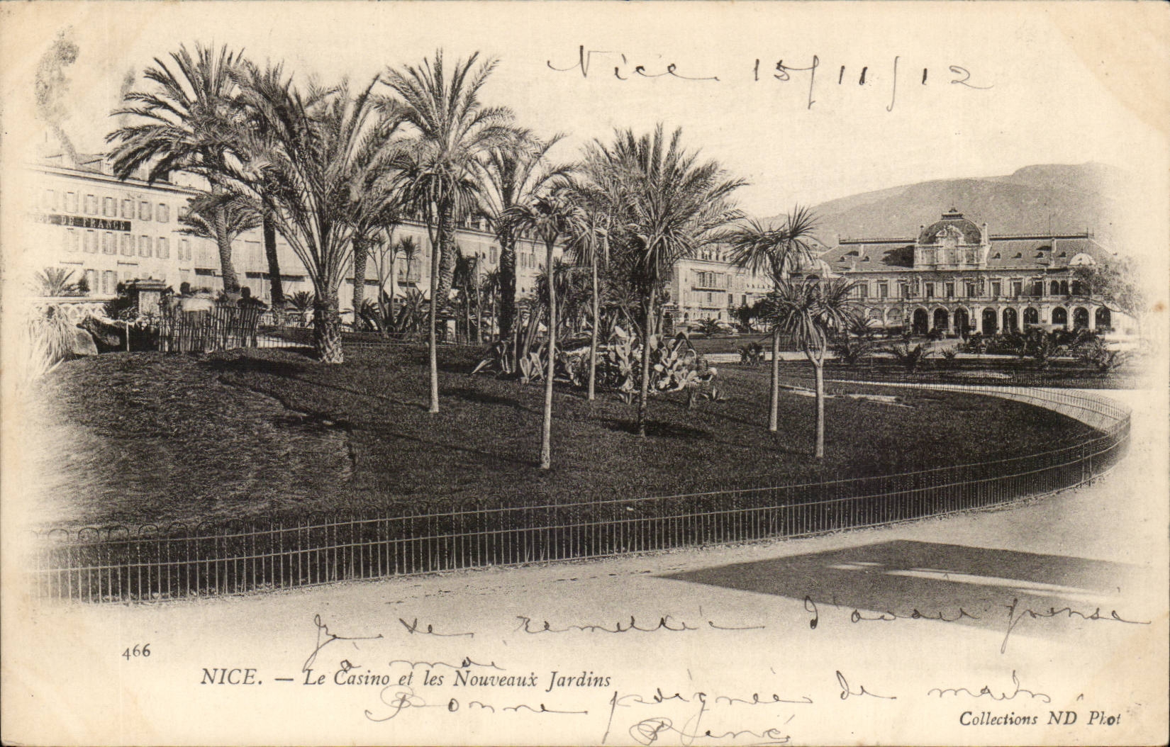 Nettes CPA das Kasino und die neuen Garten