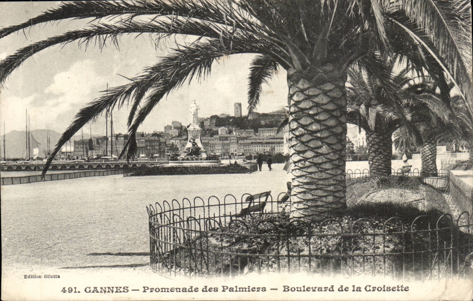 Cannes CPA Walks of the palm trees Boulevard of the small cross