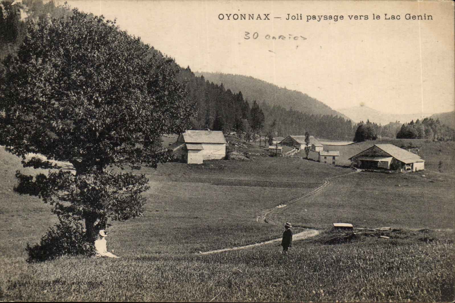 Oyonnax CPA Pretty landscape towards the lake Genin