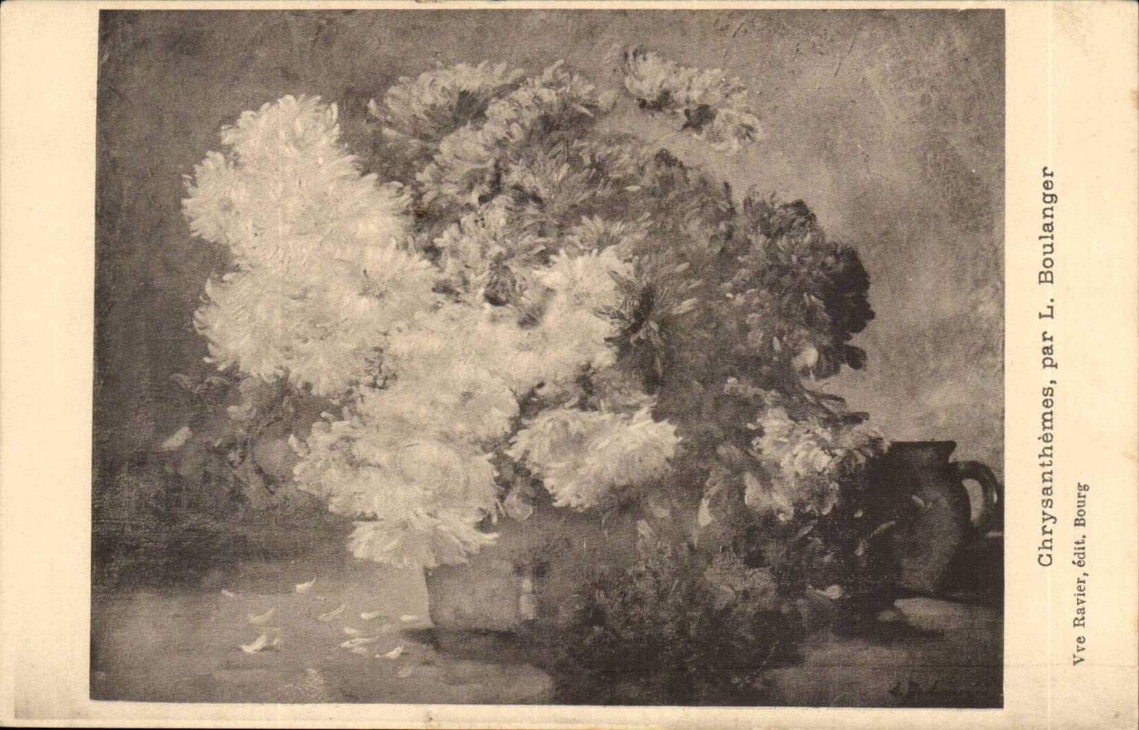 CPa Chrysanthemes par L Boulanger 