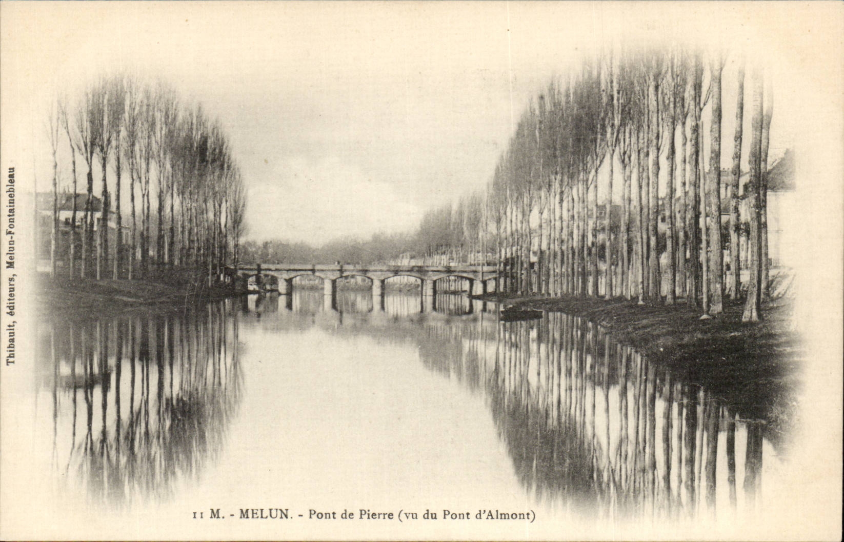 Melun CPA Bridge of stone (seen bridge of Almont