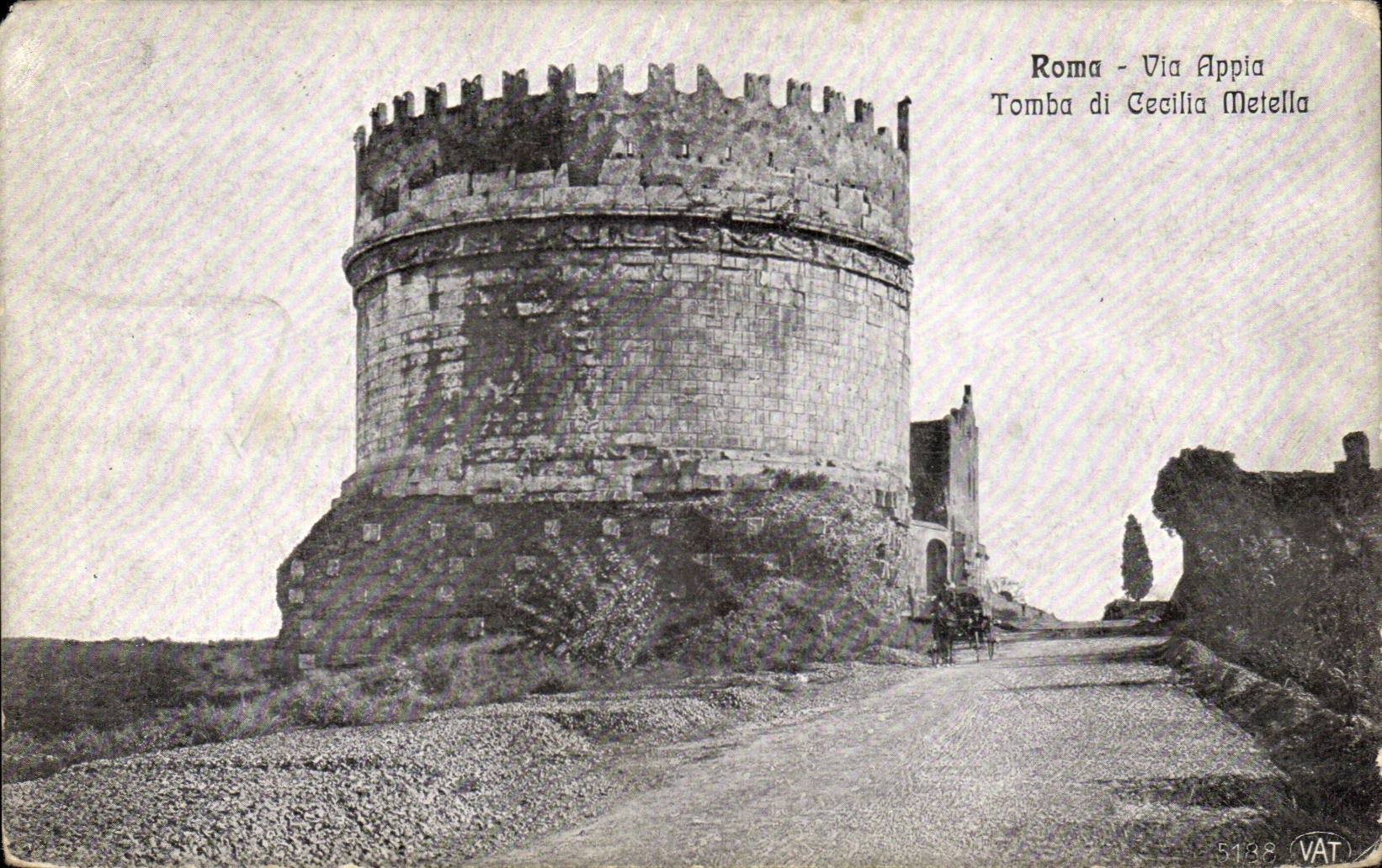 Italy Italia Roma CPA Via Appia Fell di CEcilia Metella