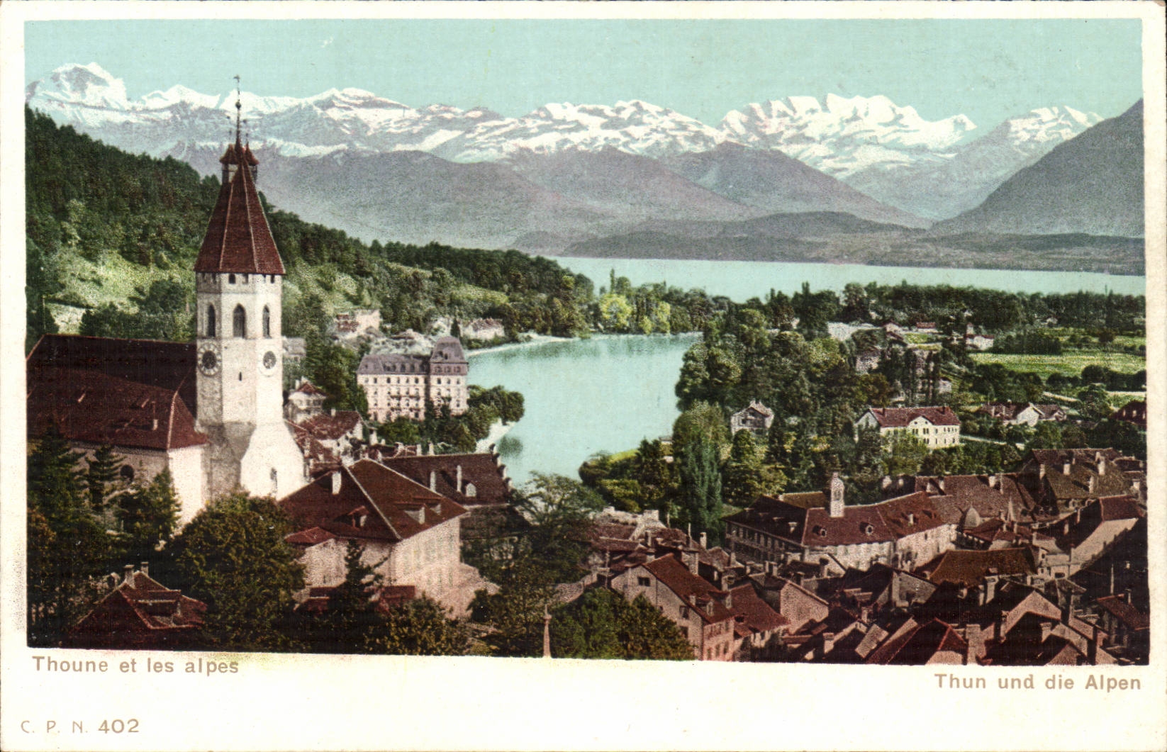 Suisse CPA Thoune et les Alpes