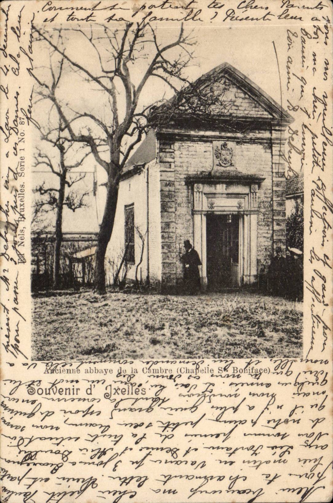 Belgie Belgium CPA Souvenir of Ixelles Ancienne abbey of Cambers (vault of St Boniface)