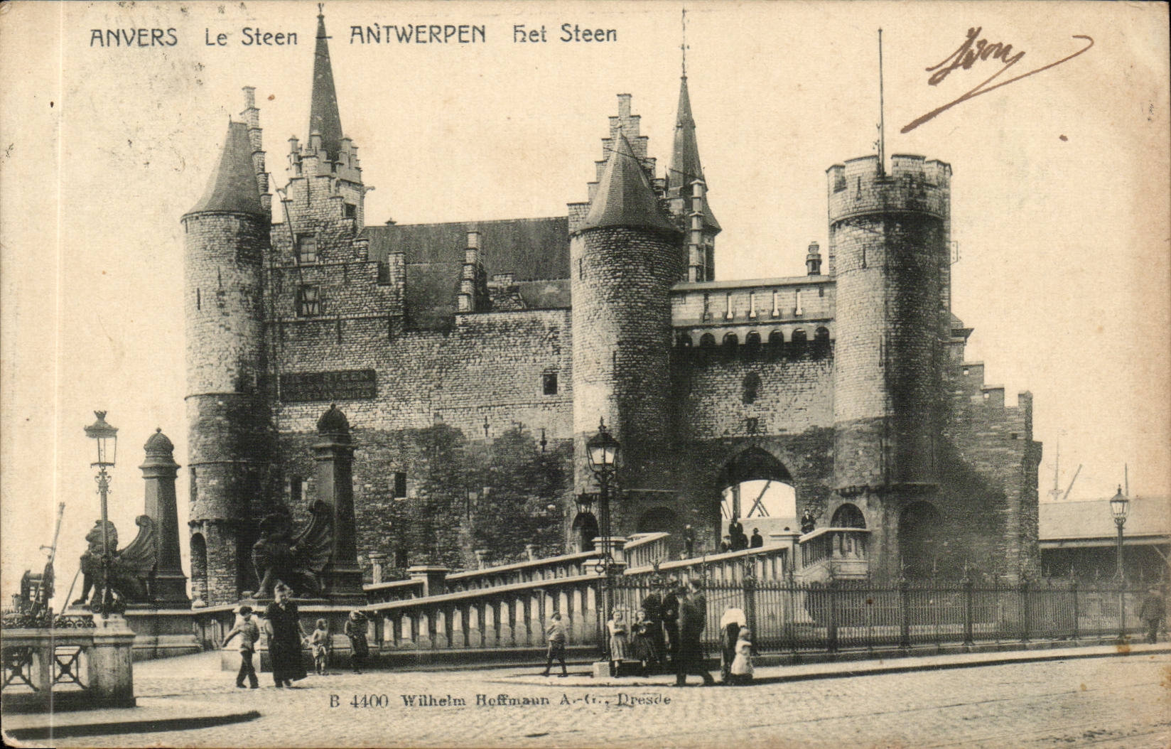 Belgie Belgien CPA Antwerpen Antwerpen Hel Steen