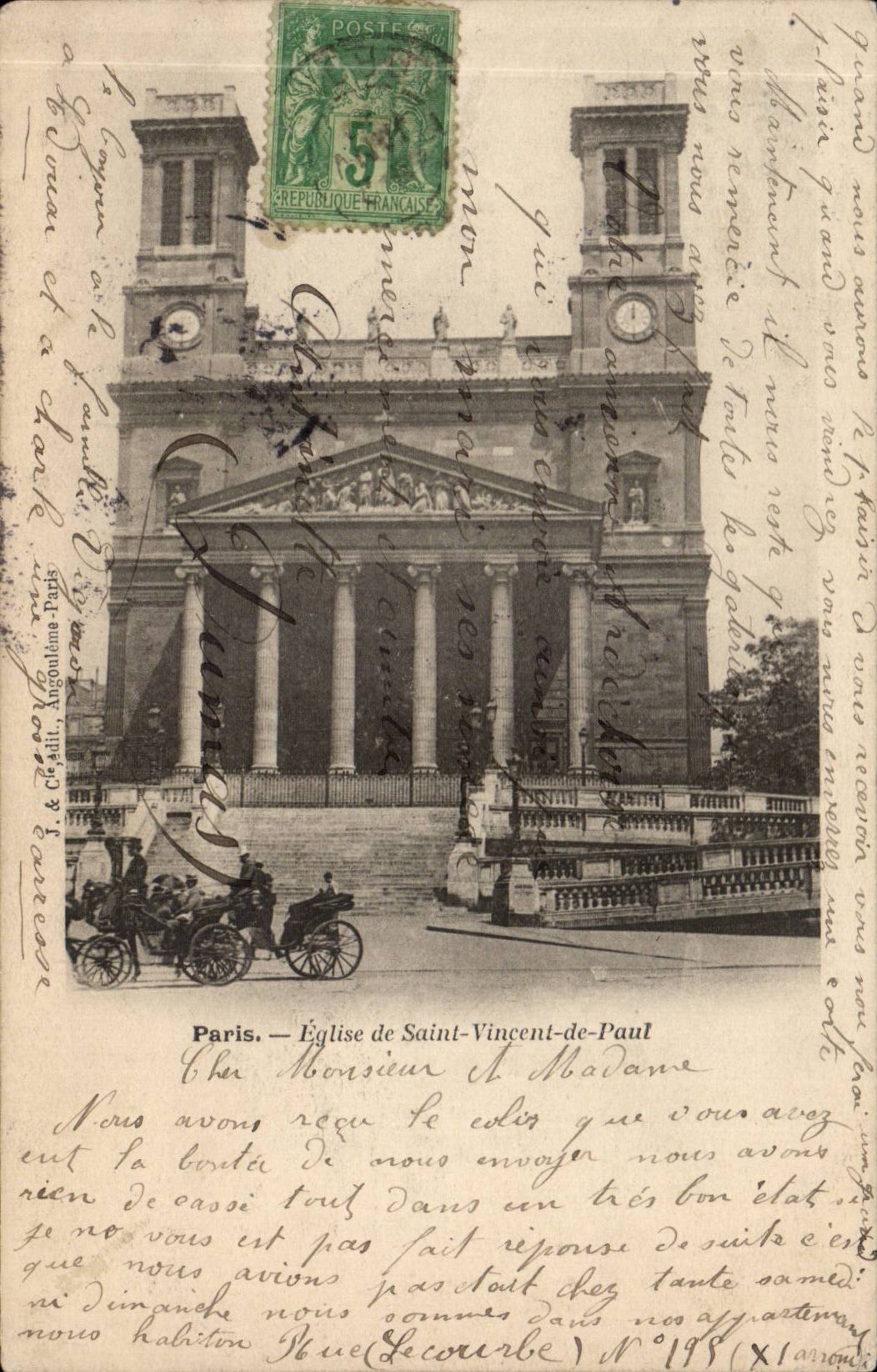 Paris CPA Eglise de Saint Vincent de Paul