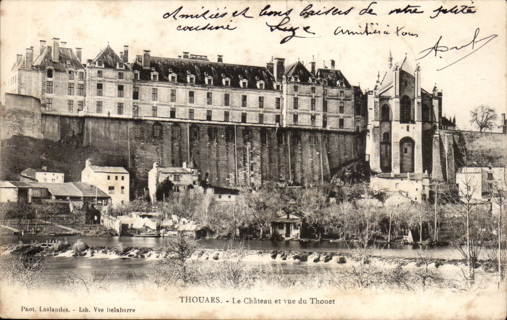 Thouars CPA the castle and sight of Thouet