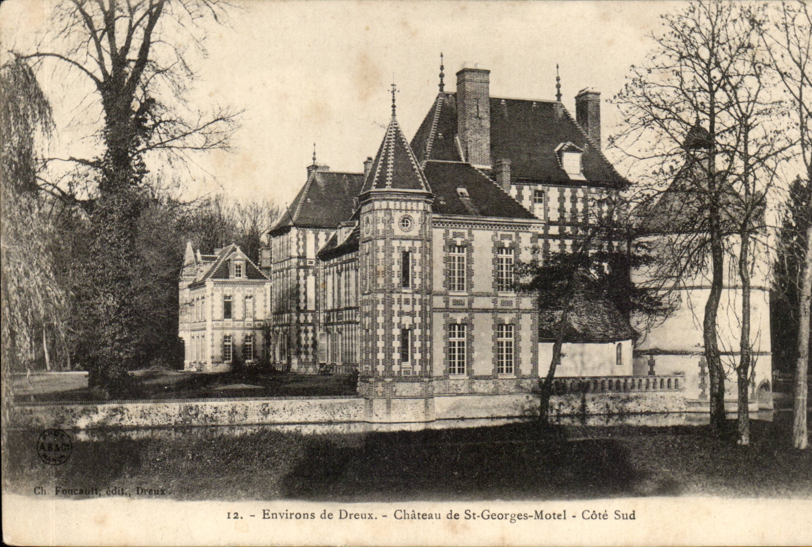 Umlagerungen Dreux CPA des Schlosses des sudlichen Teils Motels des Str-Georges