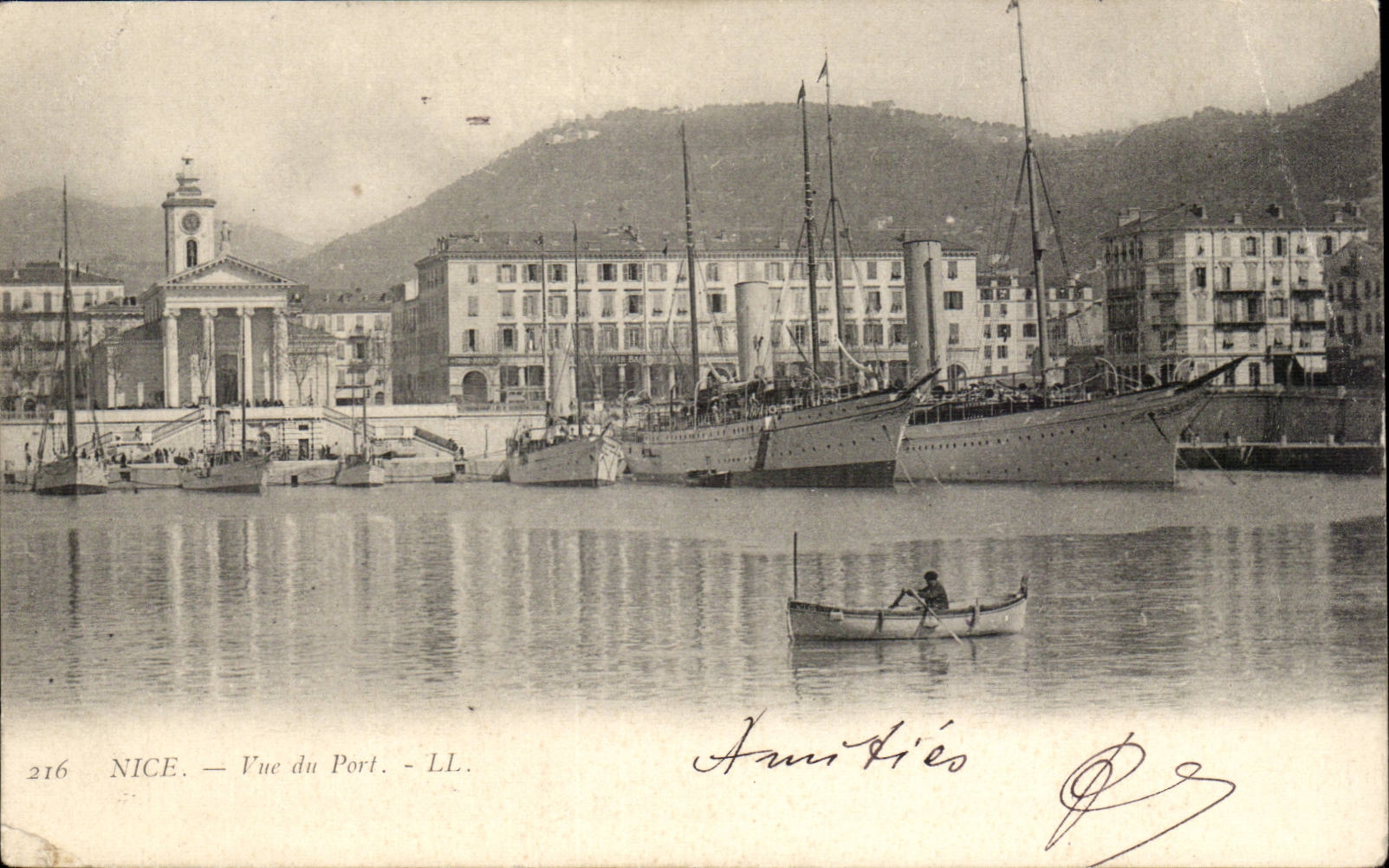 Nettes CPA gesehen vom Port (Boote)