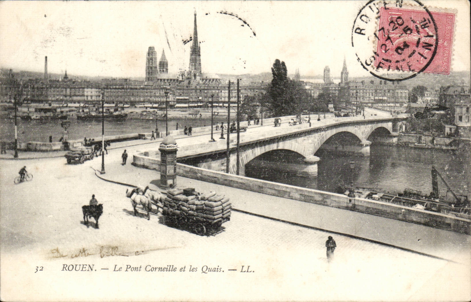 Rouen CPA the bridge Crow and quays