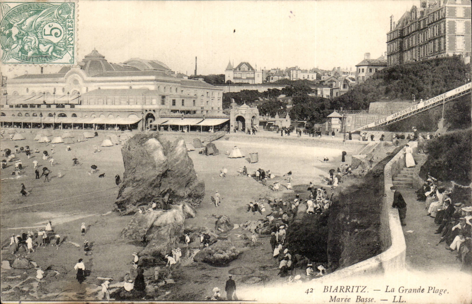 Biarritz CPA La grande plage Maree basse