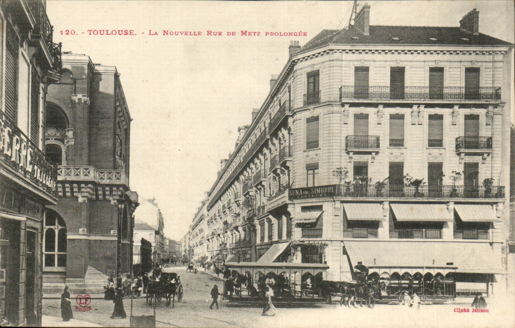 Toulouse CPA La nouvelle rue de la Metz prolongee