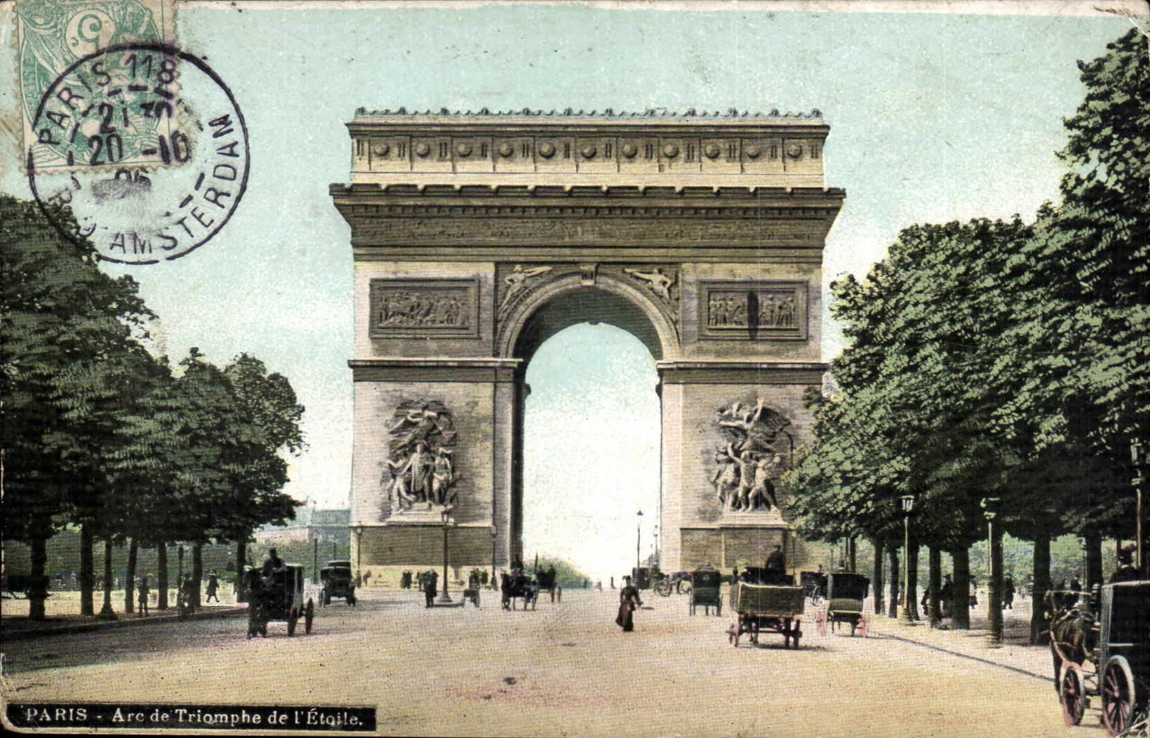 Paris CPA Arc de Triomphe of star